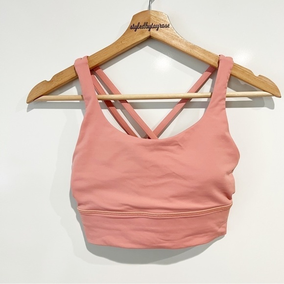 Lululemon Energy Bra *Long Line Peach Pink - Picture 3 of 9